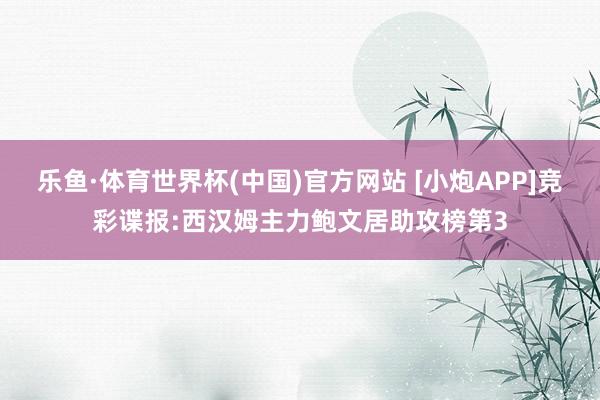 乐鱼·体育世界杯(中国)官方网站 [小炮APP]竞彩谍报:西汉姆主力鲍文居助攻榜第3
